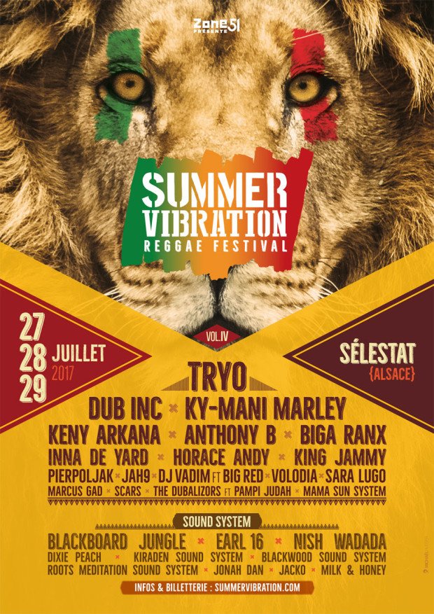 Summer Vibration Reggae Festival affiche