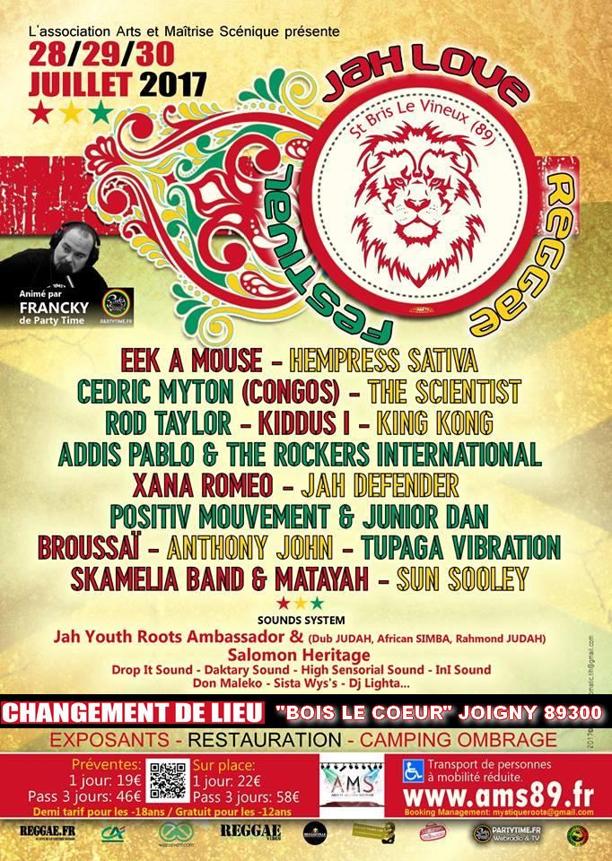 Jah Love Reggae Festival affiche