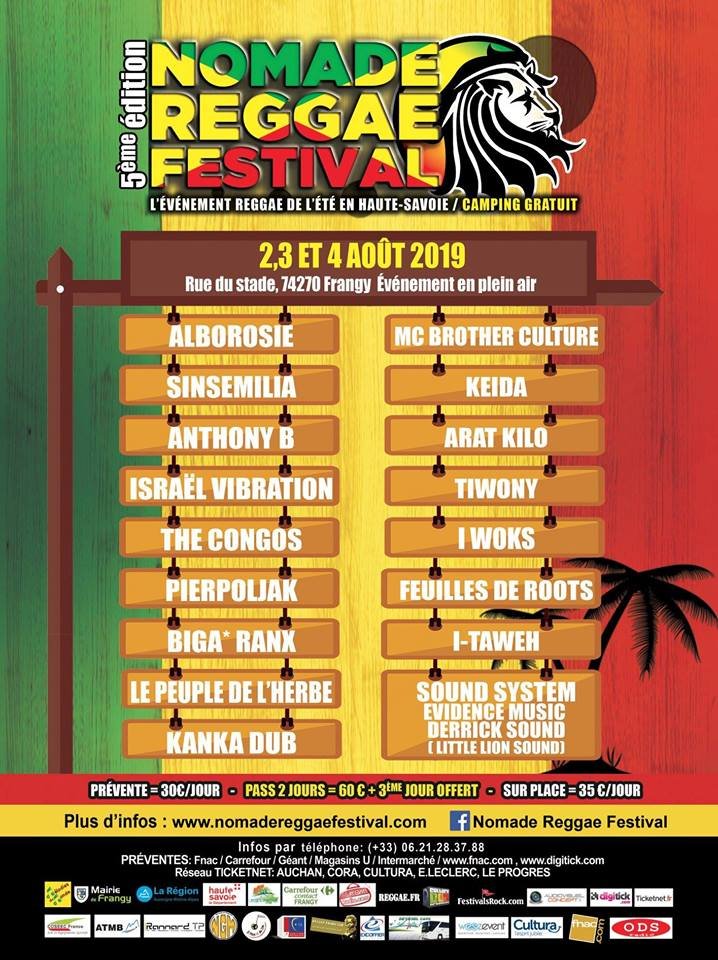 Nomade Reggae Festival 2019 date